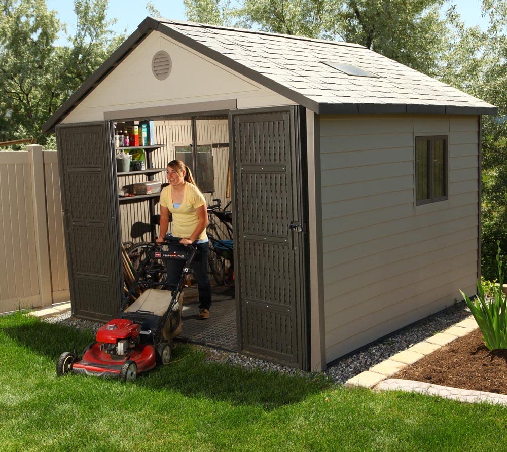 Outdoor Storage Shed Lifetime 6433 with Windows, 11 by 11 Feet