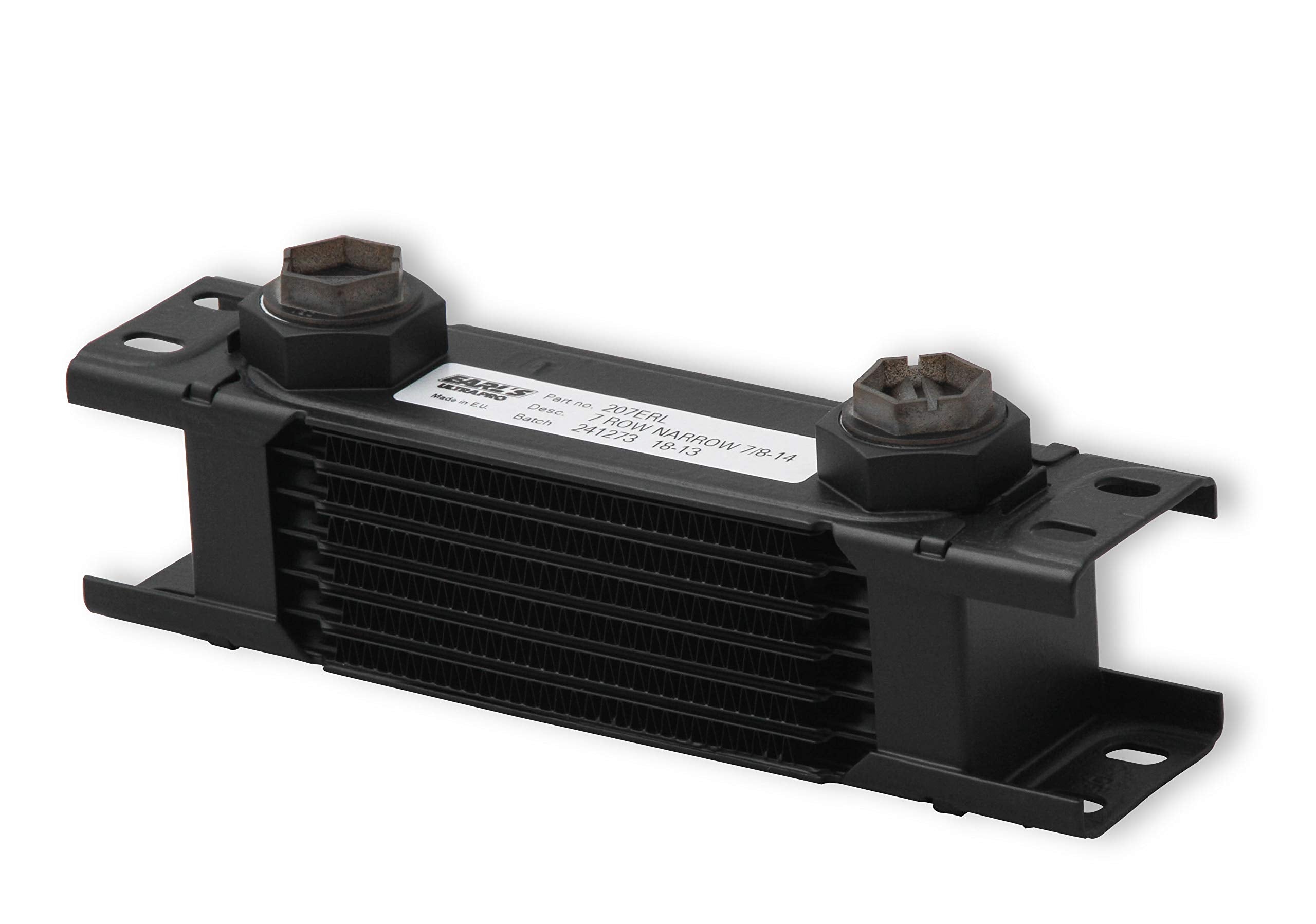 207ERL Earl's UltraPro Oil Cooler - Black - 7 Rows - Narrow Cooler - 10 O-Ring Boss Female Ports