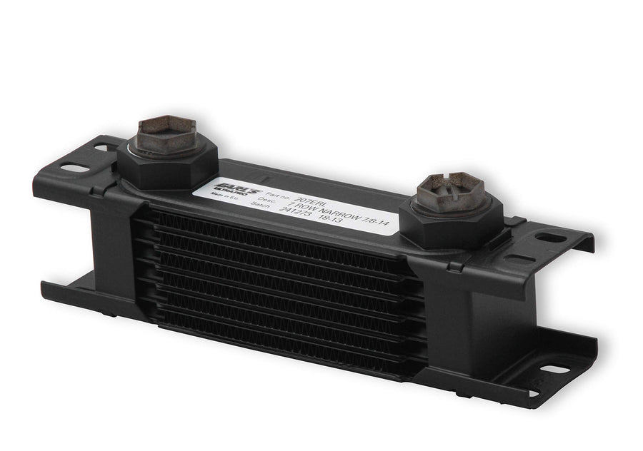 207ERL Earl's UltraPro Oil Cooler - Black - 7 Rows - Narrow Cooler - 10 O-Ring Boss Female Ports
