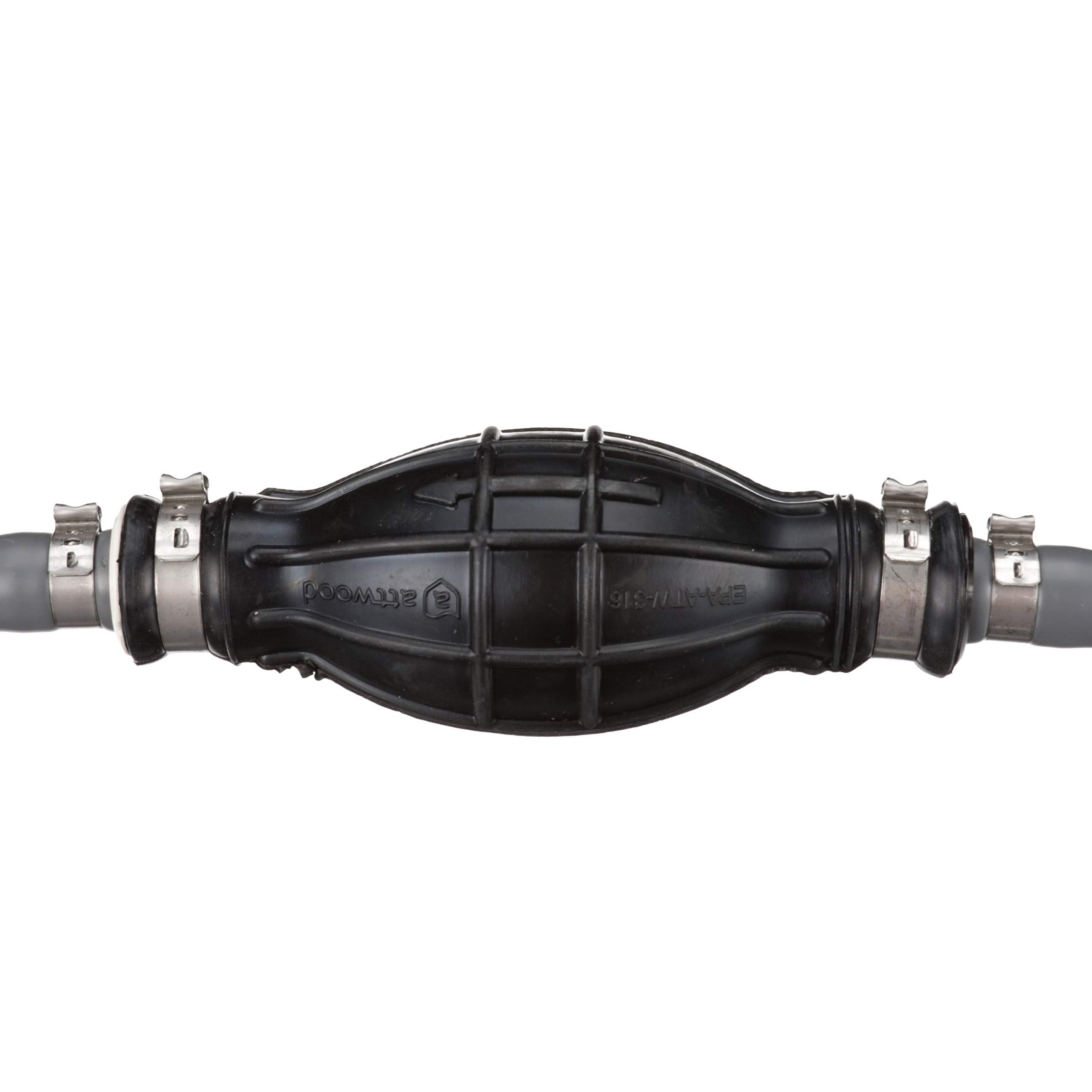 Johnson and Evinrude Marine Fuel Line Kit, Attwood 93806ELP7​, EPA Compliant, Primer Bulb Included, 3/8" x 6 ft. Long, Black