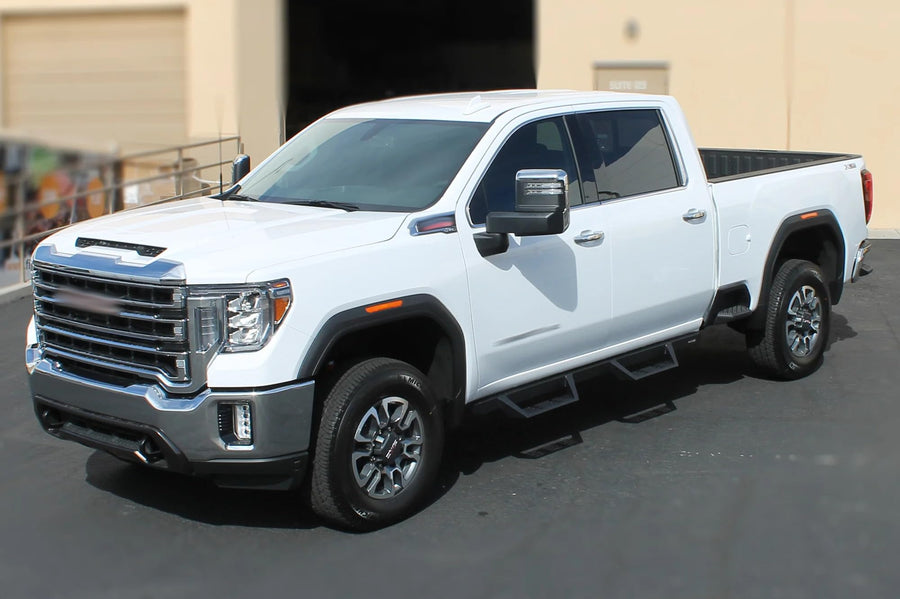 Black Magnum RT Gen 2 Drop Steps Running Boards Compatible with Crew Cab 2019-2026 Silverado Sierra 1500 and 2020-2026 2500/3500 HD