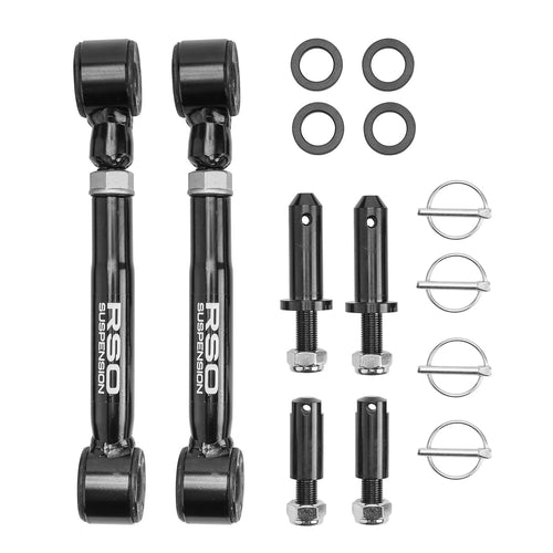 Front RSO Suspension Sway Bar End Links Quick Disconnect 2.5-6in Lift Compatible with 2007-2018 Wrangler JK/JKU
