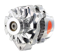Alt GM CS130 Powermaster Polish 105A 6 grv Pulley Offset Right MTG 1-Wire or OE Hookup