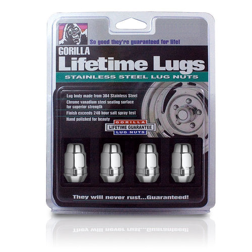 Stainless Steel Gorilla Automotive 91167SS Lifetime Lug Nuts (12mm x 1.75 Thread Size)