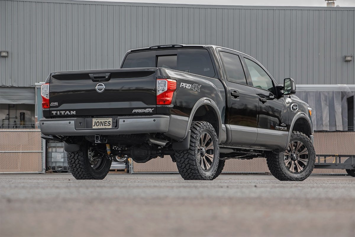 3" Rough Country Suspension Lift Kit for Nissan Titan 2WD/4WD (2004-2024) - Wheel Spacers, Silver Control Arms