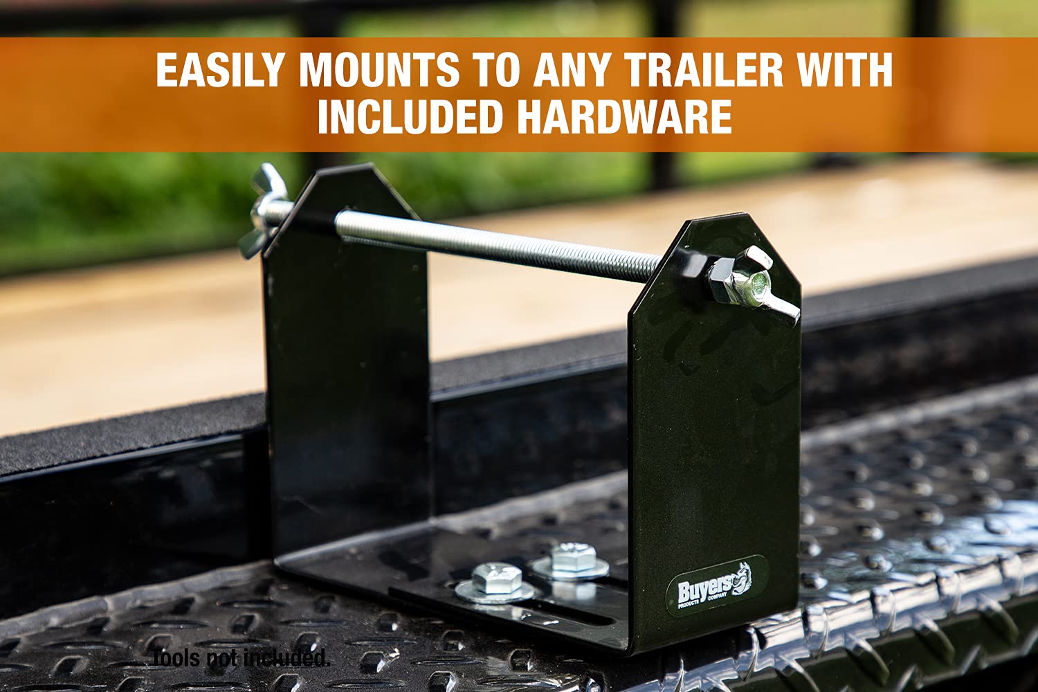 Buyers Products LT40 Commercial Trimmer Line Holder Weed Wacker w/ Mounting Hardware & Low Profile Steel Bracket Supports 3 Pound Spools, Made In The USA, Landscape Trailer Organization Accessories
