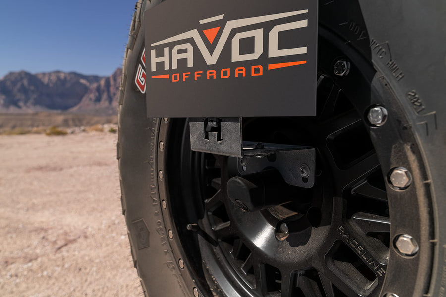 License Plate Relocation HAVOC OFFROAD for Ford Bronco | Adjustable, Steel, Black | HFB-05-001 | 2021-2025 Ford Bronco