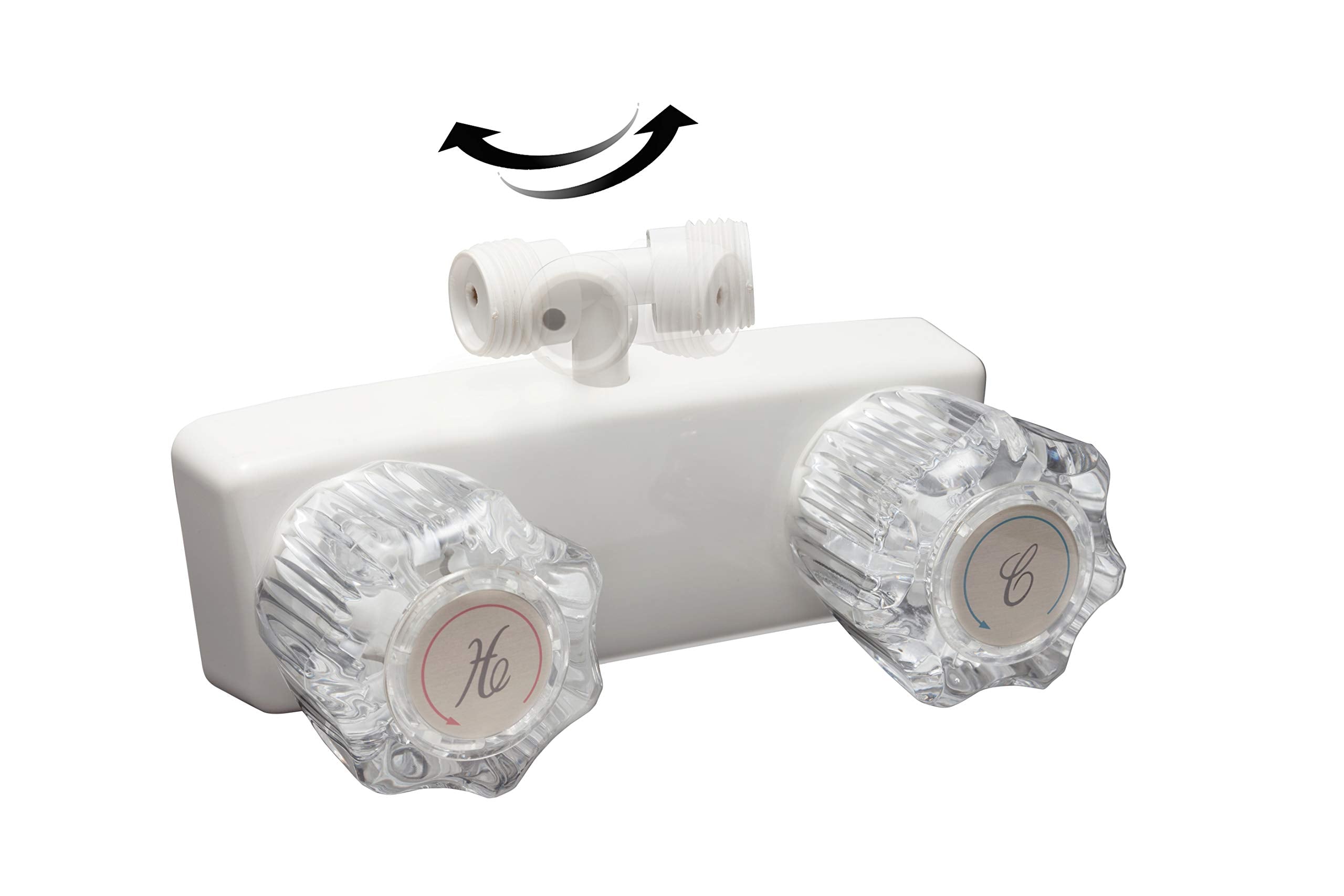Dura Faucet RV Weatherproof DF-SA170-WT Exterior Shower Box Kit - Lock and Key (White)