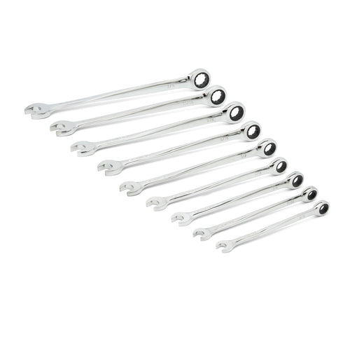 9 Pc. GEARWRENCH 12 Point XL X-Beam Ratcheting Combination Wrench Set, SAE - 85898