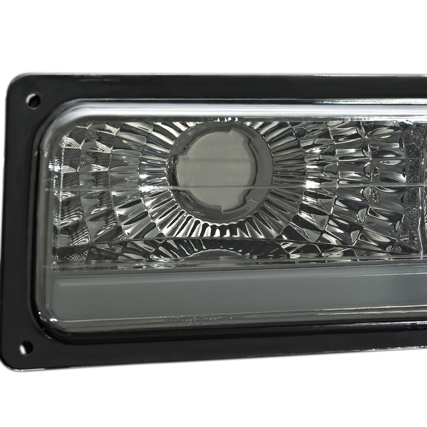 Smoke LED Tube Headlights + Bumper Parking + Corner Lights SPEC-D TUNING Compatible with 1994-1998 GMC C10 Pickup Sierra Suburban Yukon Left + Right Pair Assembly