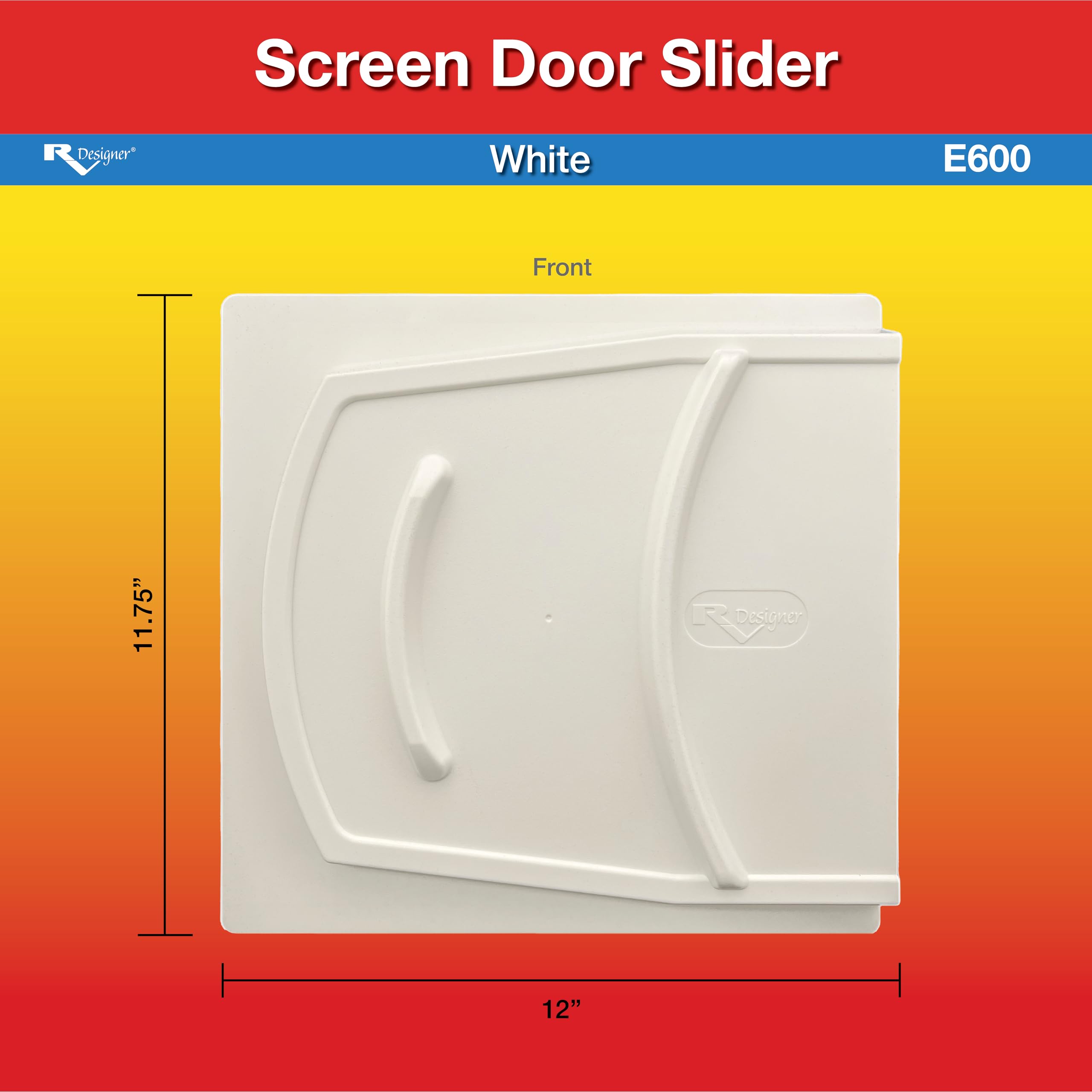 Screen Door Slider RV Designer E600, White, Exterior Accessories