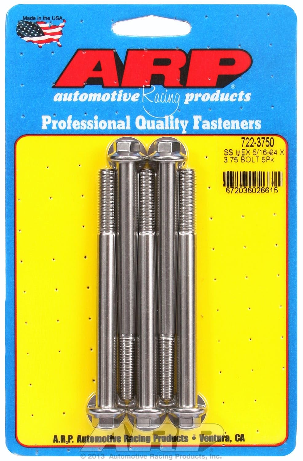 Hex Bolt ARP (722-3750), Stainless Steel