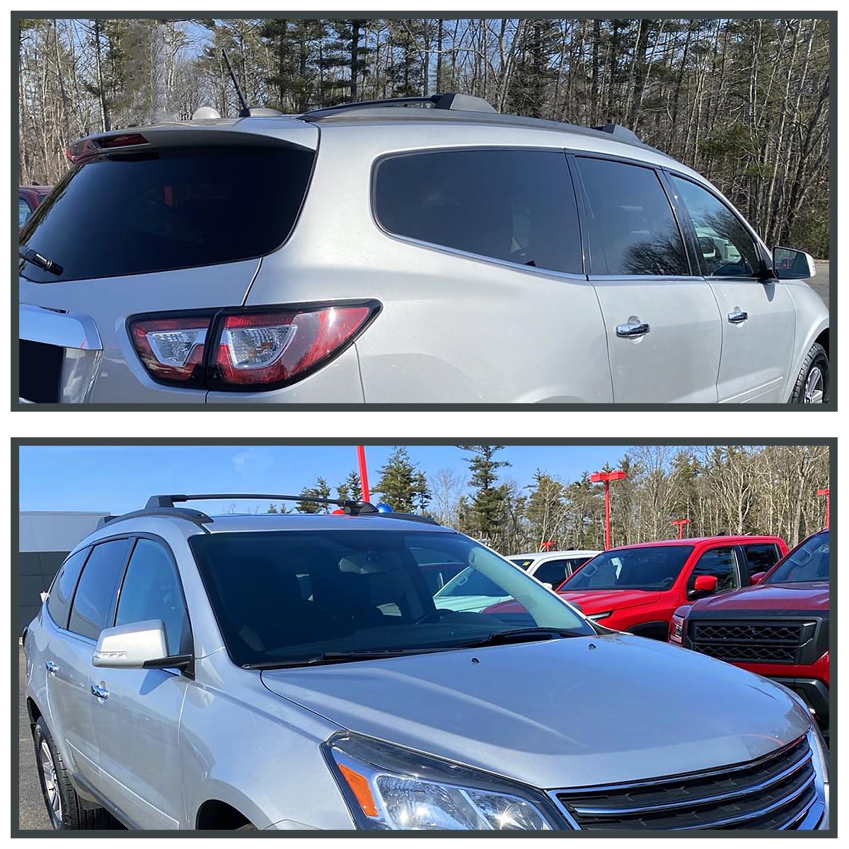 Aluminum Top Cargo Roof Rack Cross Bars Spec-D Tuning Compatible with Chevy Traverse 2009-2017