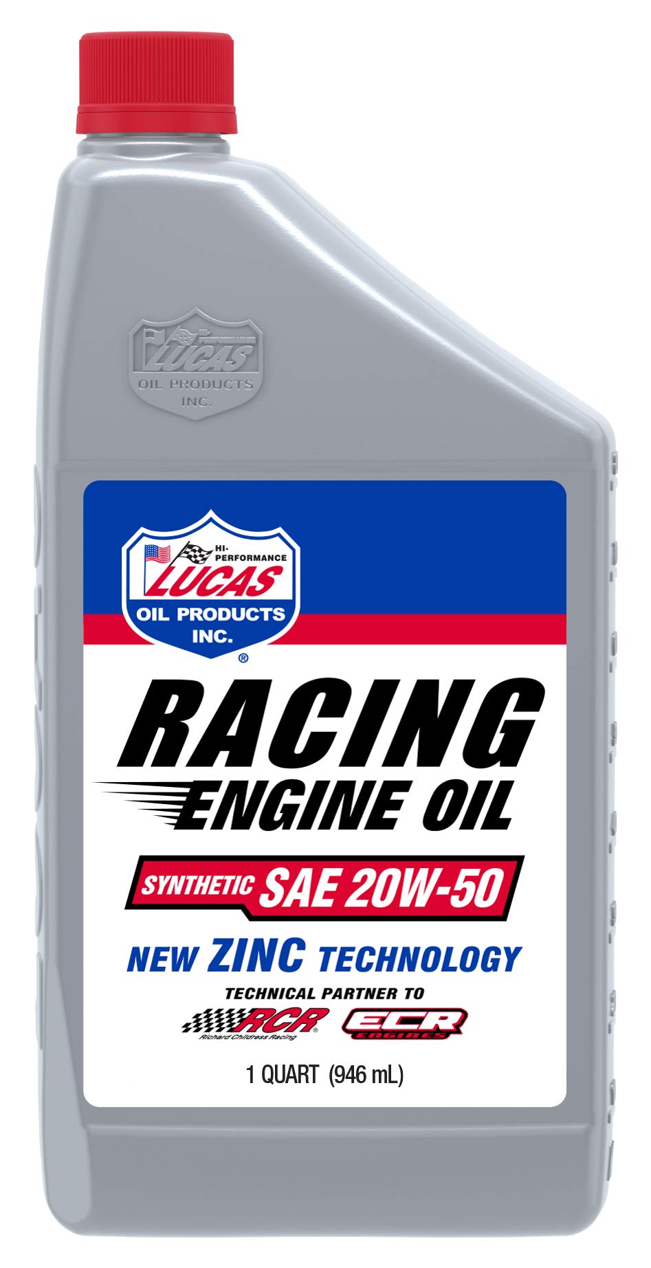 Synthetic Lucas Oil 10615 Racing Only SAE 20W-50 Engine Oil - 1 Quart