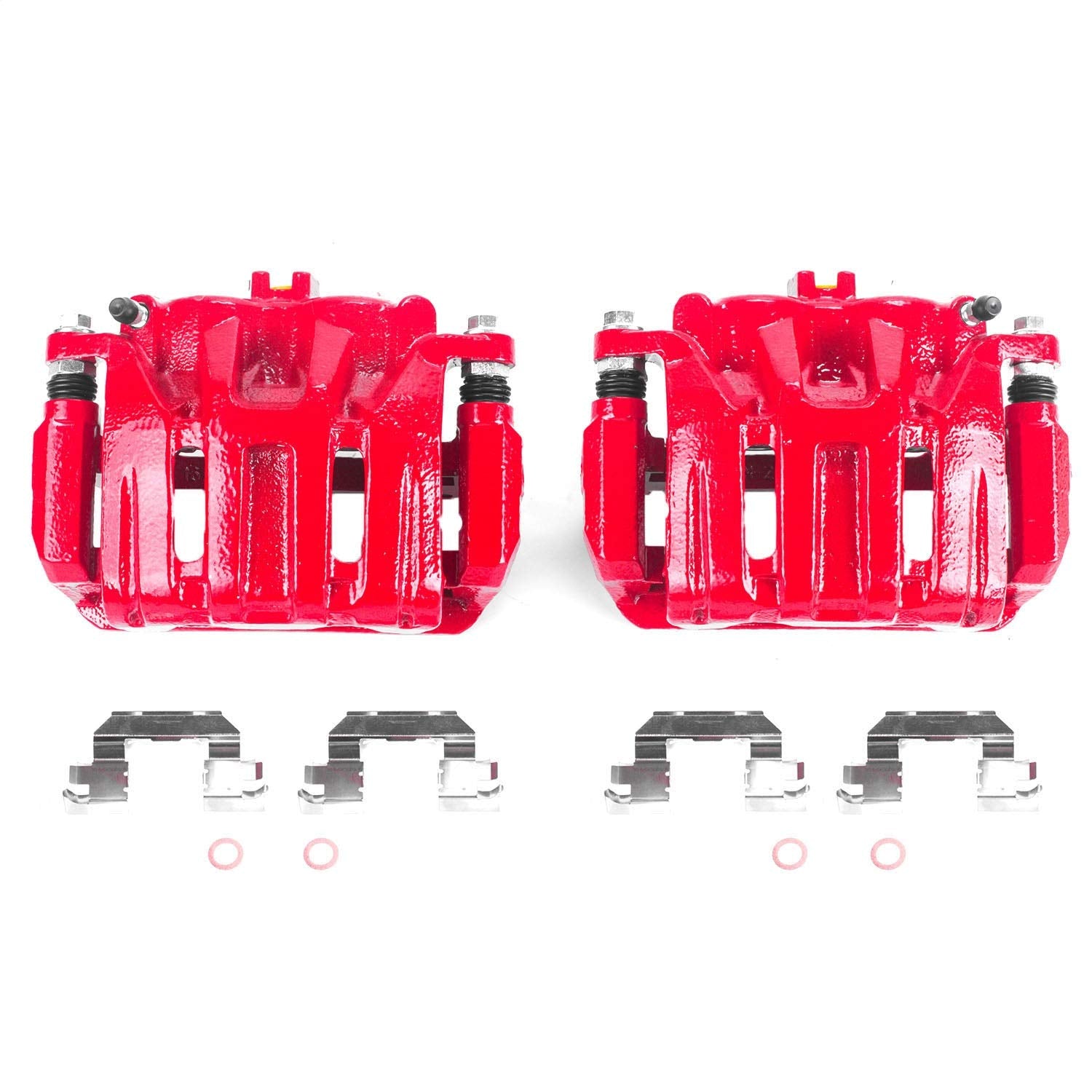 Power Stop S2958 Front Pair of High-Temp Red Powder Coated Calipers For Acura RDX, Honda Accord Crosstour, Honda CR-V, Honda Crosstour, Honda Odyssey [Model Specific]