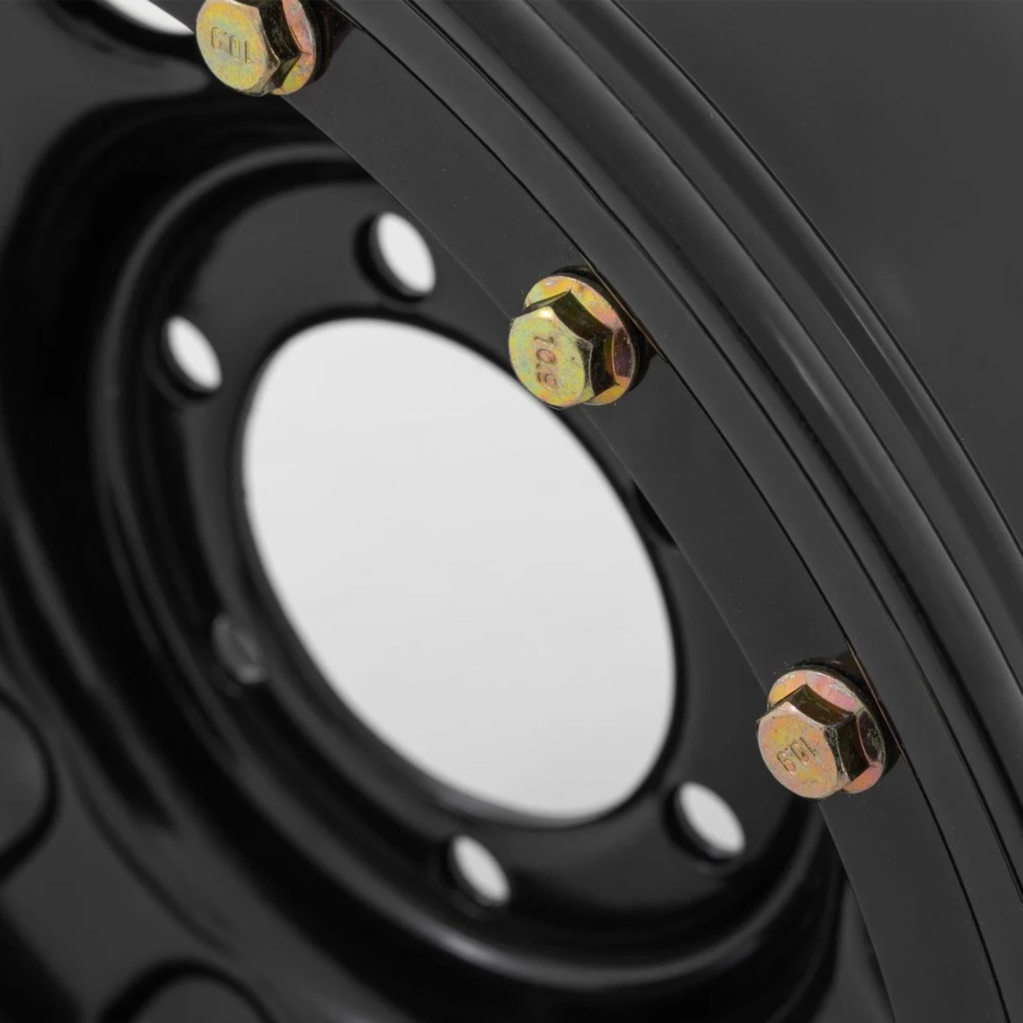 Rough Country 17x9 Simulated Beadlock Black Steel Wheel - 6x5.5, 12mm Offset, 4.25 Bore, Heavy-Duty Off-Road Rim for Trucks, Jeeps & SUVs