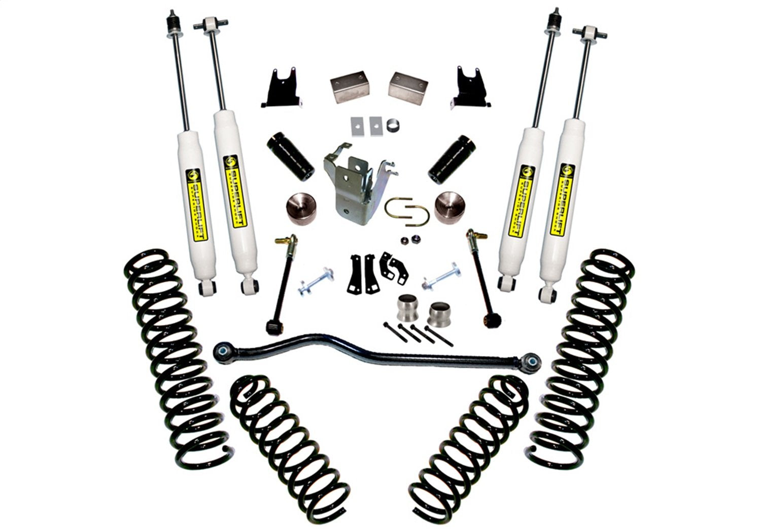 SUPERLIFT SUSPENSION RealTruck 4" Lift Kit for Jeep Wrangler JK | Complete Lift Kit with Front & Rear Shadow Series Shocks | K927 | Fits 2007-2018 Jeep Wrangler JK 2-Door