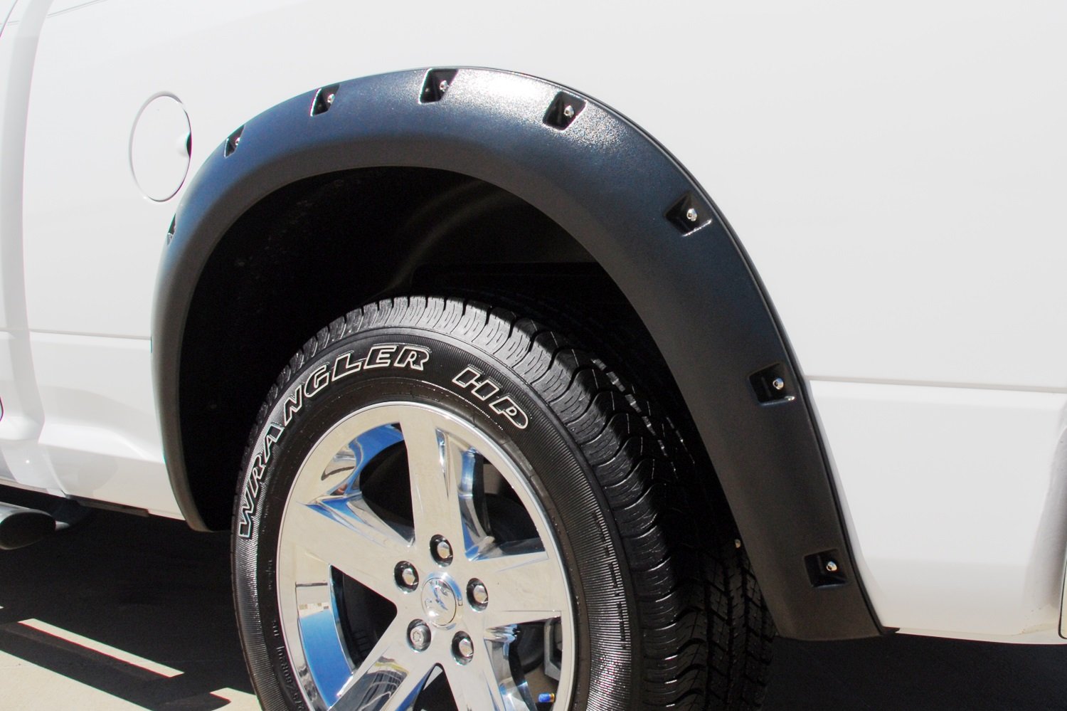 Lund Elite Series RX205SB Black Rivet Style Standard Rear Fender Flare - 2 Piece