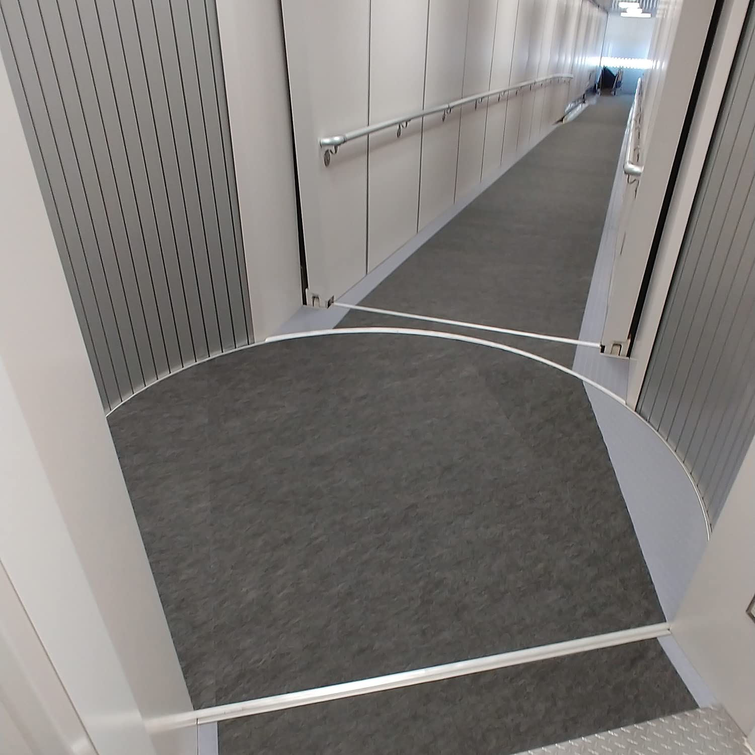 Grippy PIG Floor Mat Industrial Entrance Mat with Adhesive Backing 3' x 100' Mat Runner Gray GRP36200-GY