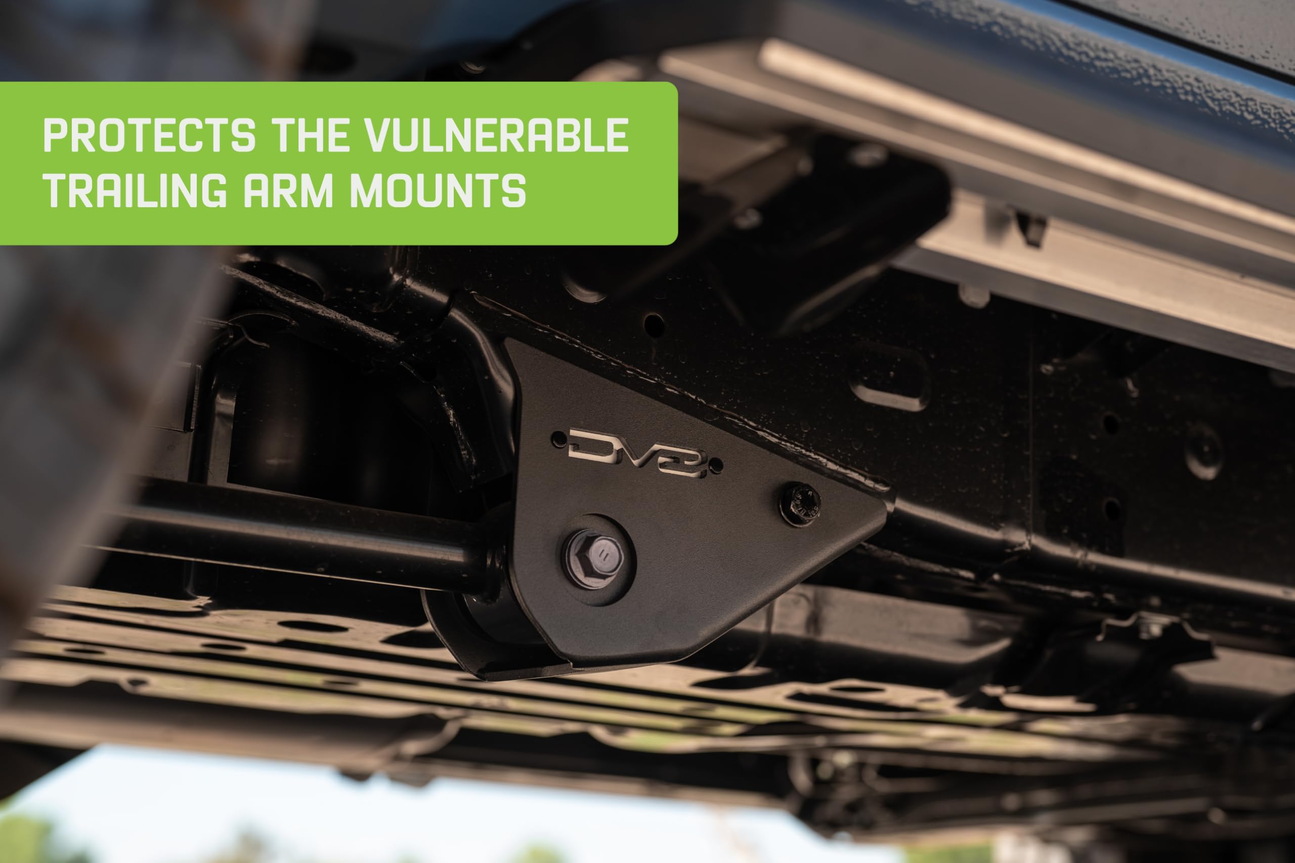 Offroad DV8 Trailing Arm Skid Plates for 2025 Toyota 4Runner | Helps Prevent Getting Hung-Up on Rocks & Other Off-Road Obstacles | Protects Vulnerable Trailing Arm Mounts | Powder Coated | 5mm Steel