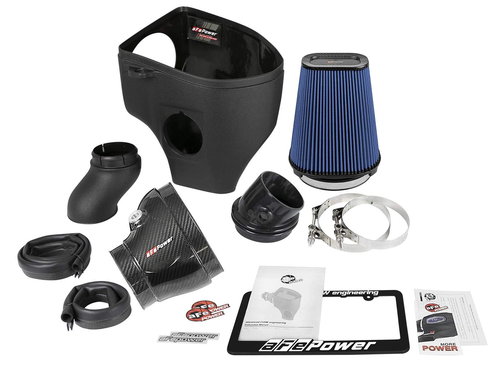 Track Series aFe POWER Intake System w/Pro 5R Filter, #57-10001R, Carbon Fiber