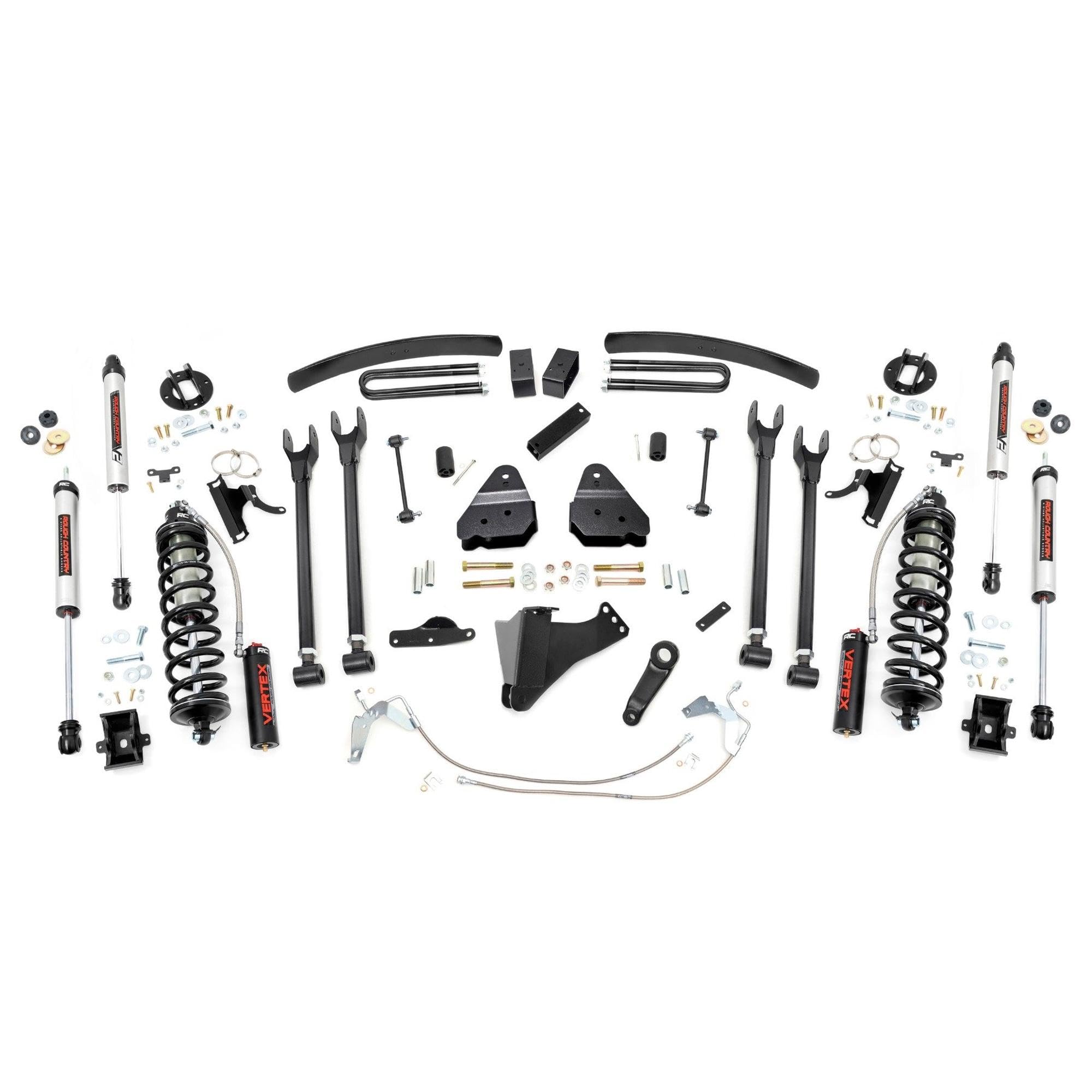 6" Rough Country Coilover Lift Kit for 08-10 Ford Super Duty | 4 Link - 58458