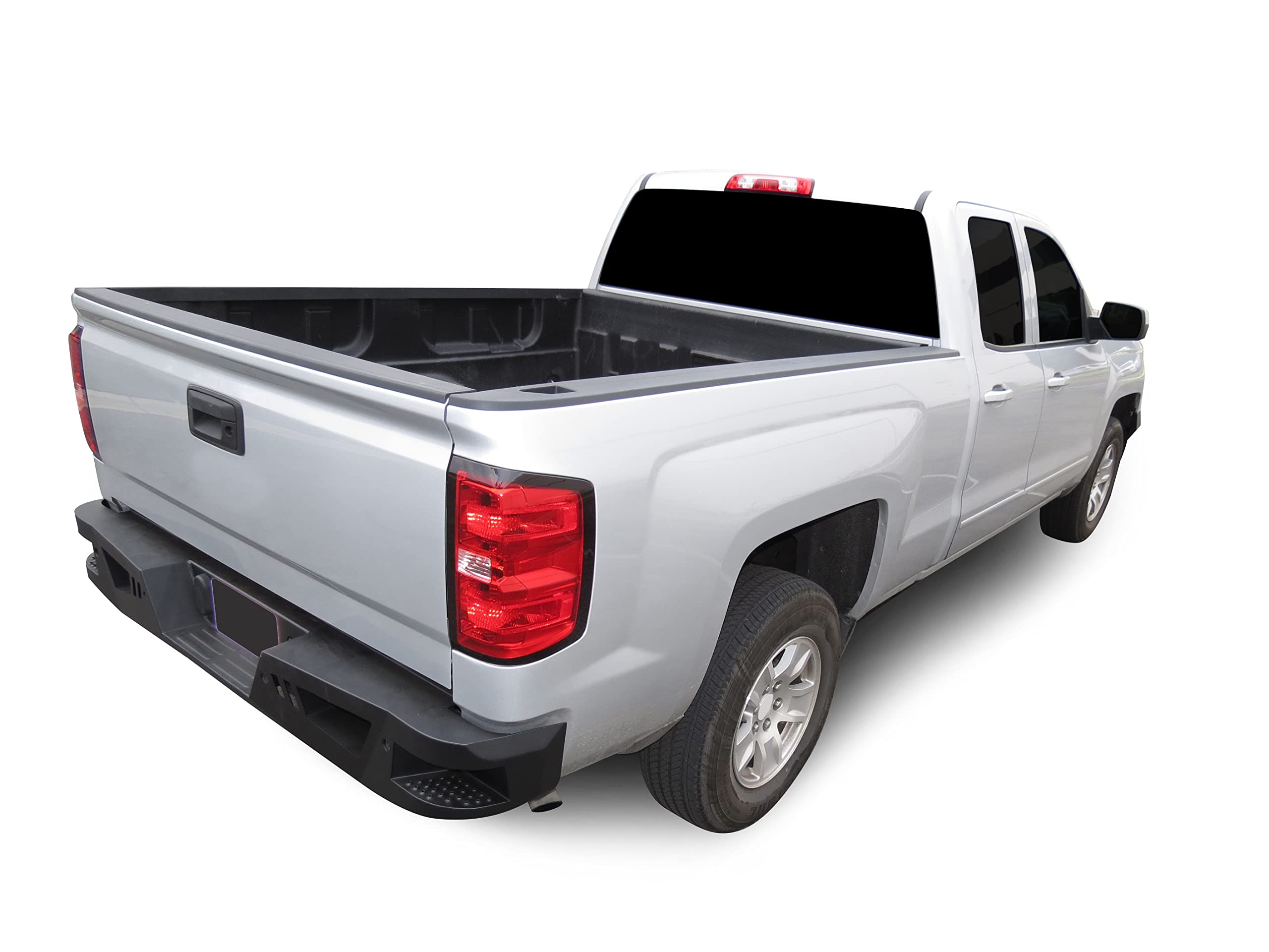Heavy Duty Black Horse Armour Rear Bumper Matte Black Compatible with 2019-2022 GMC Sierra 1500 Limited|2019-2021 Silverado 1500 LD|2007-2018 Silverado 1500/GMC Sierra 1500-ARB-SI16
