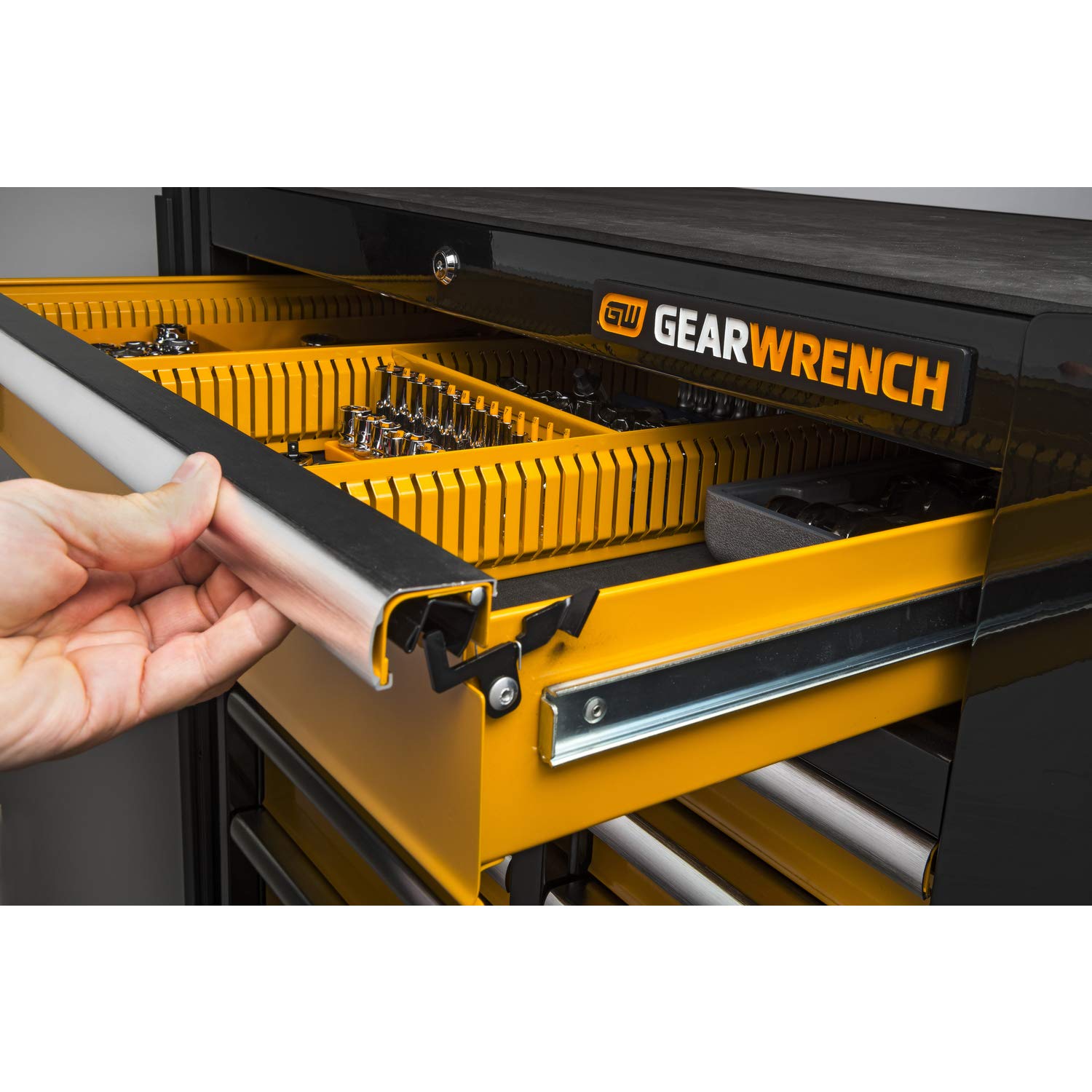 11 Drawer GEARWRENCH Mobile Work Station, Black & Orange - 83169