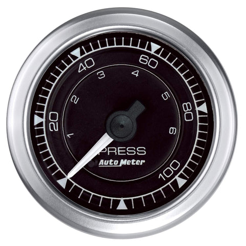 Gauge AutoMeter 8121, Press, 2 1/16", 100Psi, Mech, Chrono