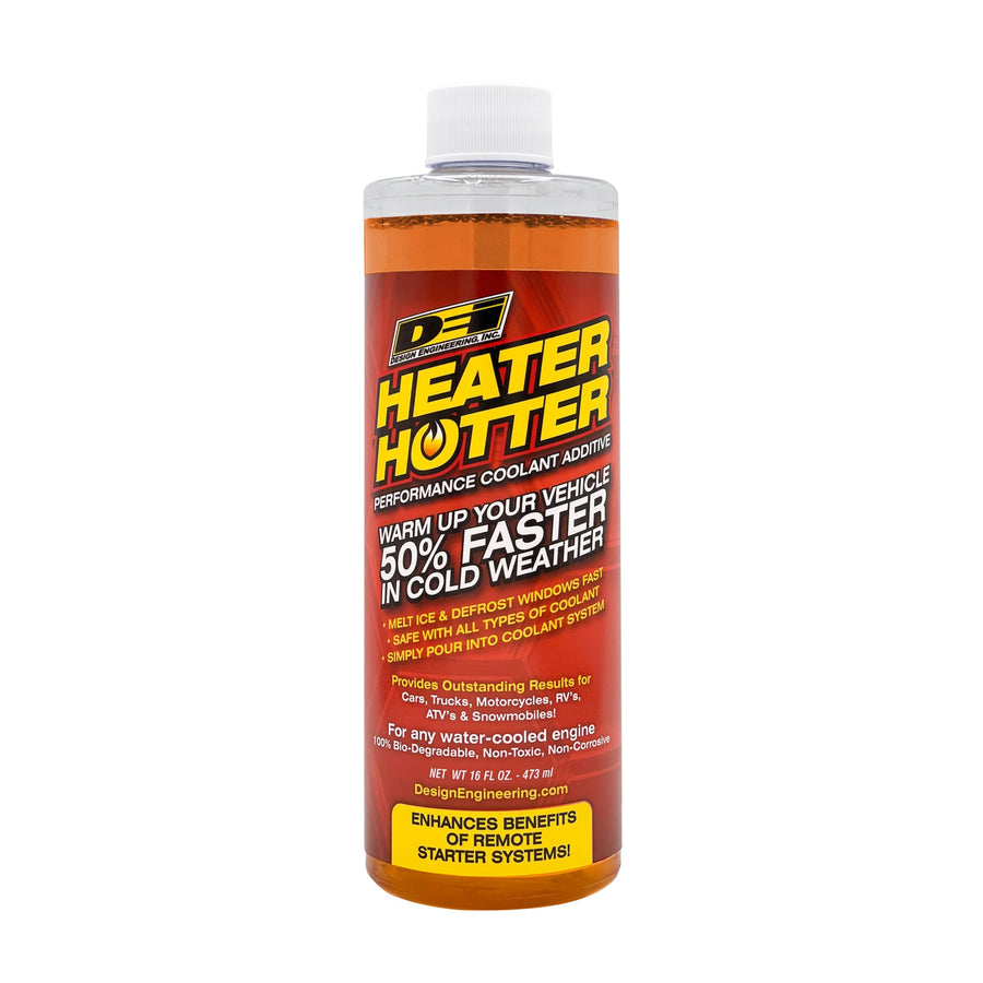 Design Engineering Heater Hotter | Performance Radiator Additive to Accelerate Heat Transfer, Warms Your Car 50% Faster in Winter, 16 oz.
