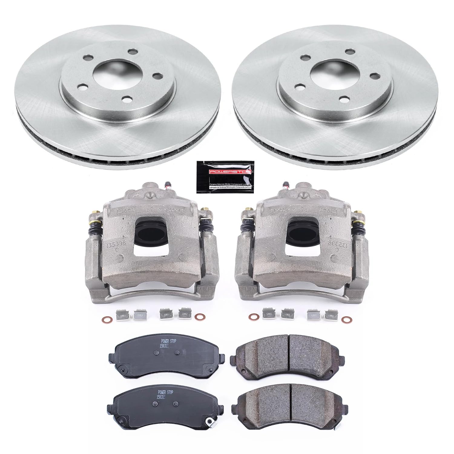 Power Stop KCOE5234 Brake Kit Stock Replacement with OE Calipers- Front For Buick Rendezvous, Chevrolet Venture, Oldsmobile Silhouette, Pontiac Aztek, Pontiac Montana [Model Specific]