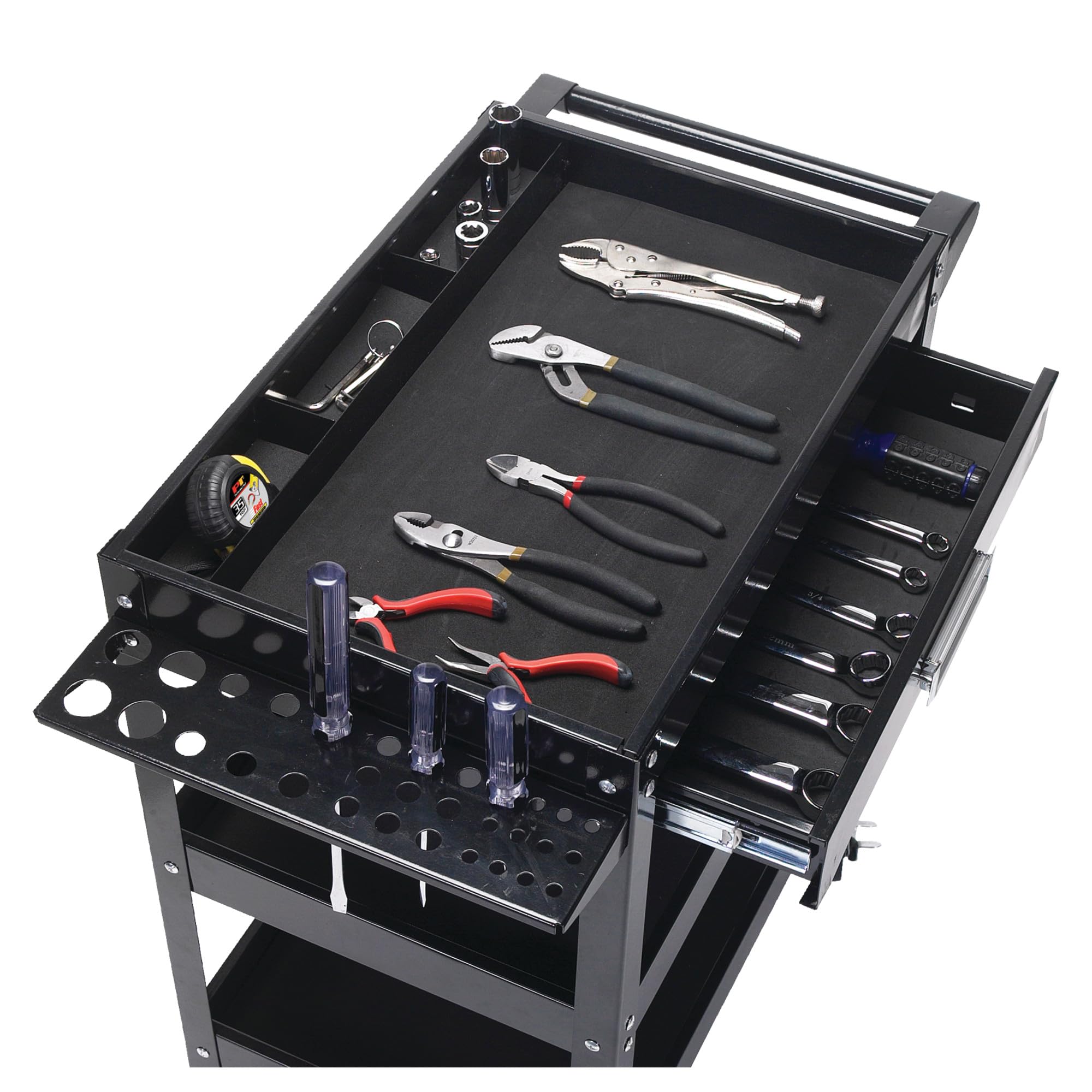 W54006 Performance Tool 23-Inch x 16-Inch 3 Shelf Utility Cart with Drawer