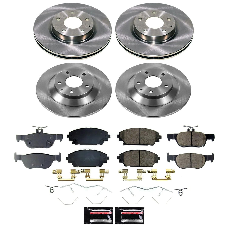 POWERSTOP Stock Replacement Brake Pads and Rotors Front and Rear Brake Kit Autospecialty For Mazda CX-30 2020-2022 [Vehicle Specific]