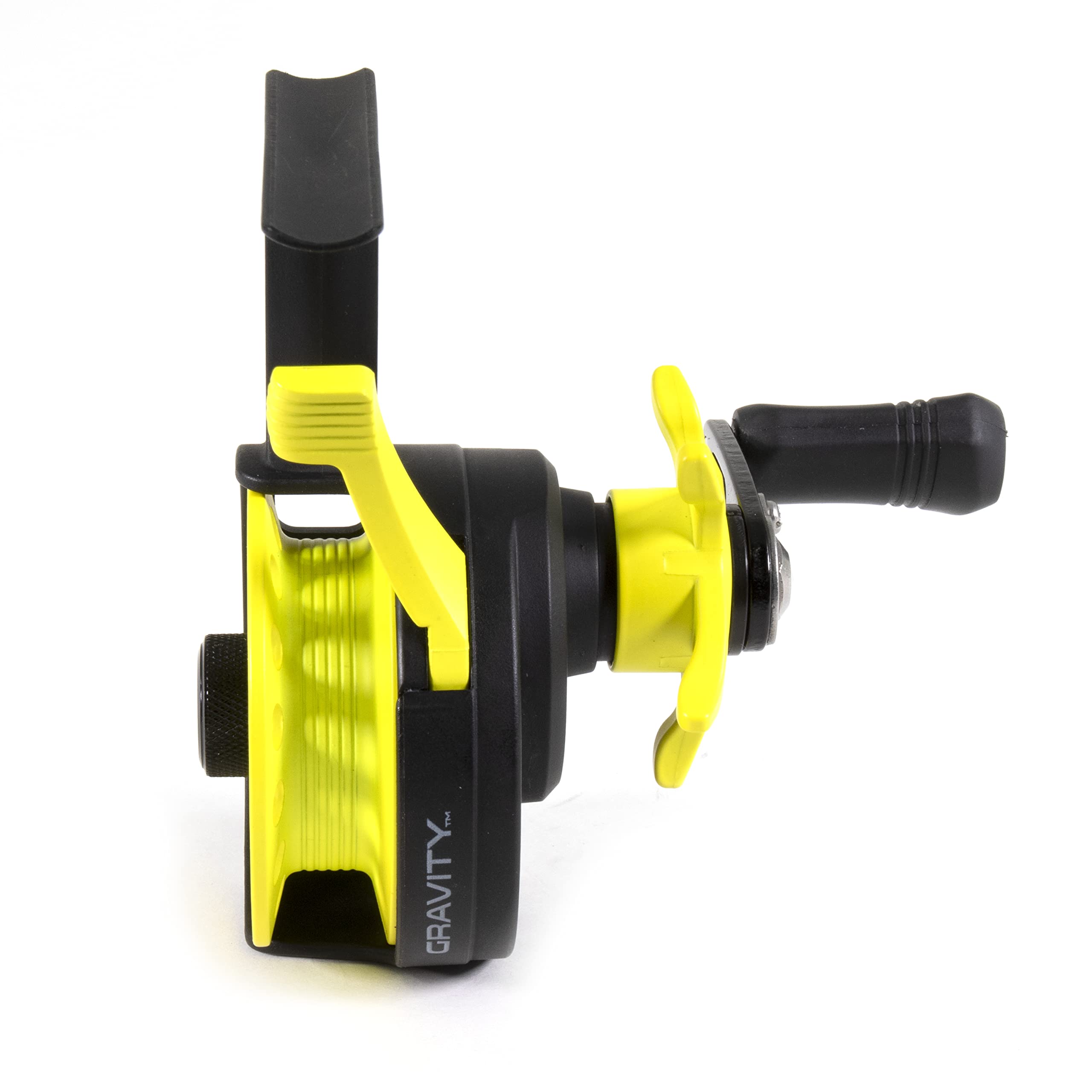 CLAM Gravity Reel 16628 - LH Retrieve, Acid Yellow