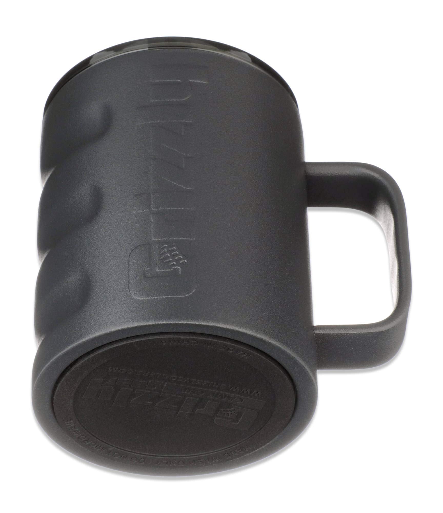 Camp Cup Grizzly Grip 11 oz | Stainless Steel |Vacuum Insulated with TwistTop Lid | Mug For Beach Camping Coffee Hiking Fishing Hunting Tea | Charcoal