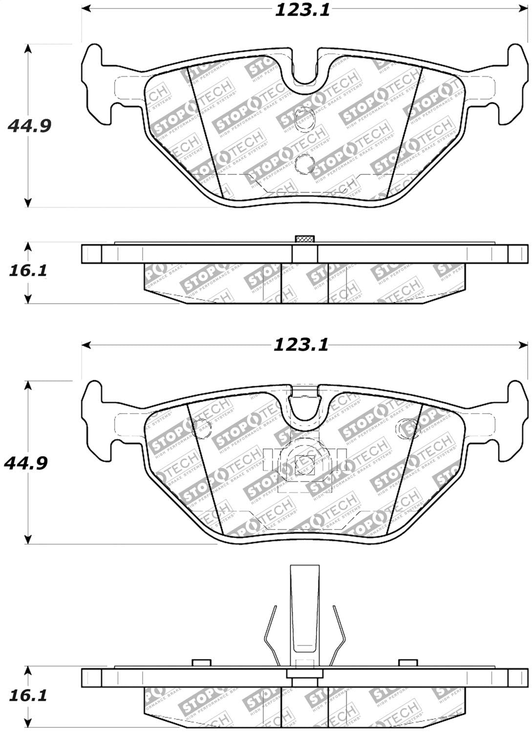 Brake Pads StopTech 305.06920 Street Select with Hardware