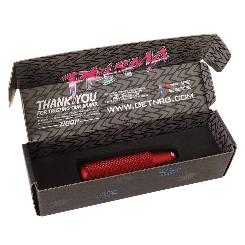 NRG Innovations Universal Aluminum SK-800RD Hidden Gem Short Shift Knob with Thread Adapters, 33mm OD x 120mm H,Red