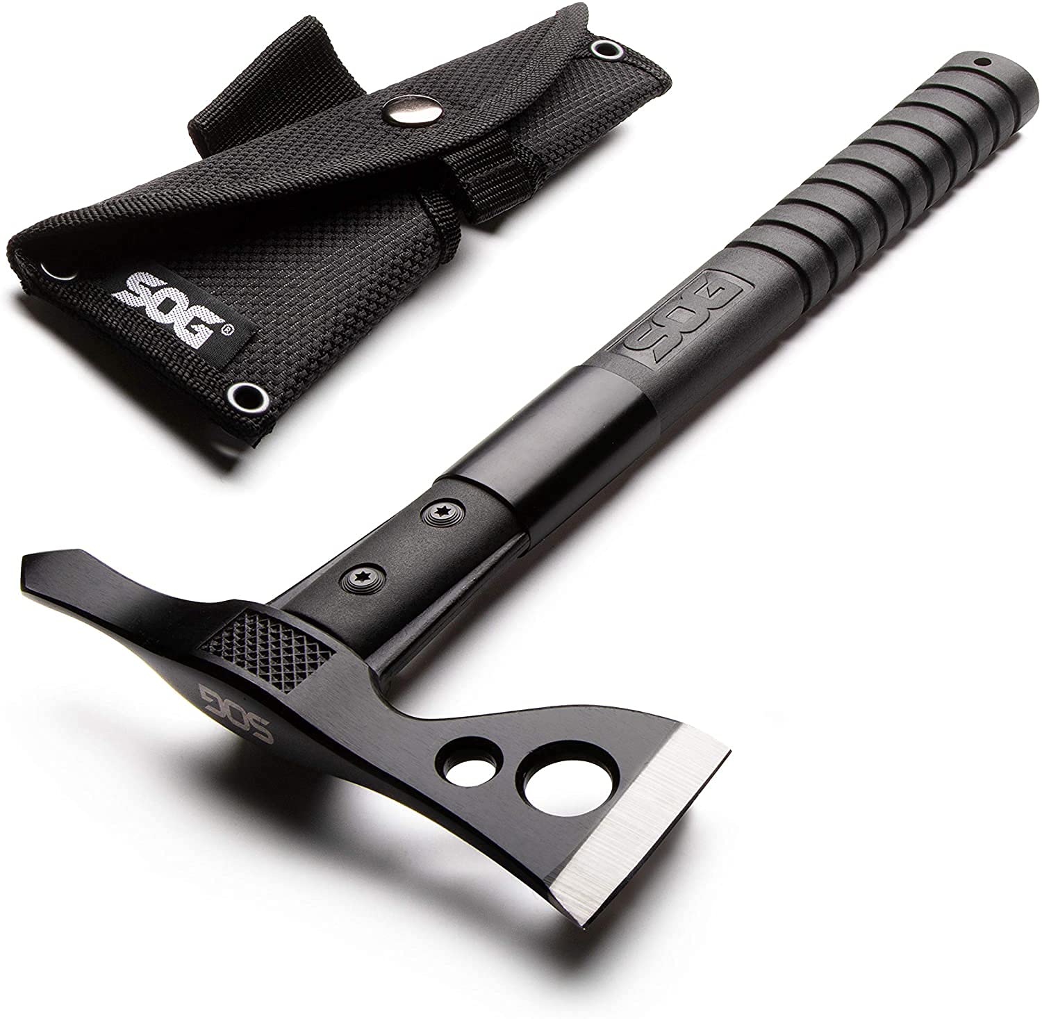 FastHawk SOG- Lighter, Faster, Agile Throwing Hatchet, Versatile Survival Tactical Axe for Competition Throwing and Camping, Hunting and Packing-Black (F06TN-CP)