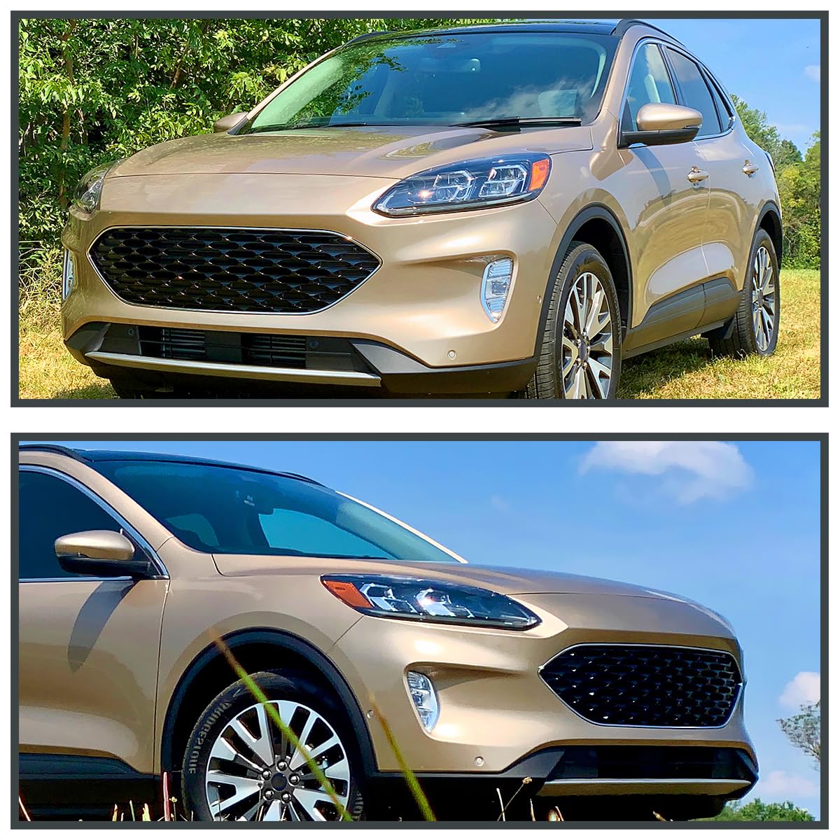 Chrome LED Fog Lights Spec-D Tuning + Switch Compatible with 2020-2022 Ford Escape, Left + Right Pair Assembly