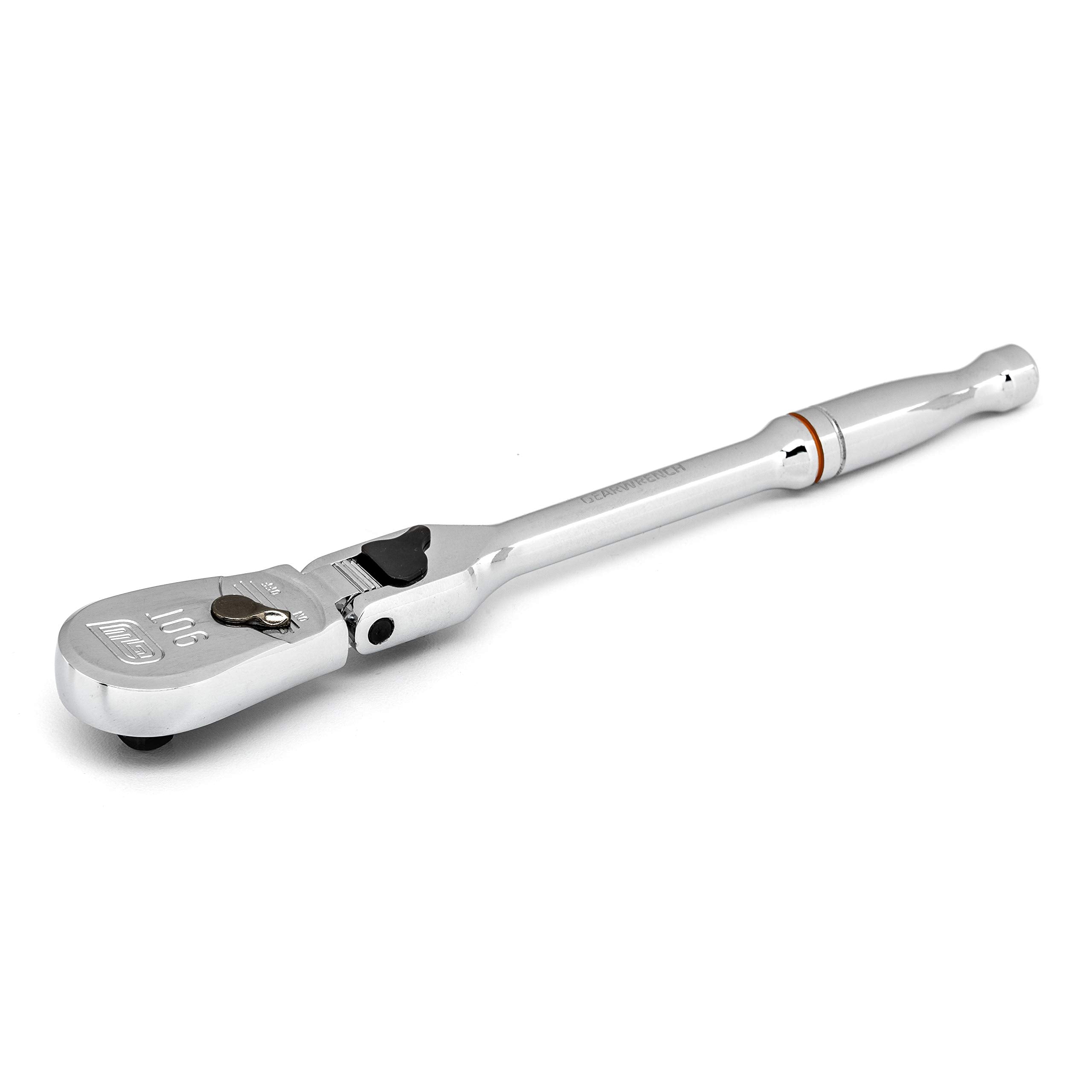 1/4" Drive GEARWRENCH 90 Tooth Locking Flex Head Teardrop Ratchet 7" - 81015T