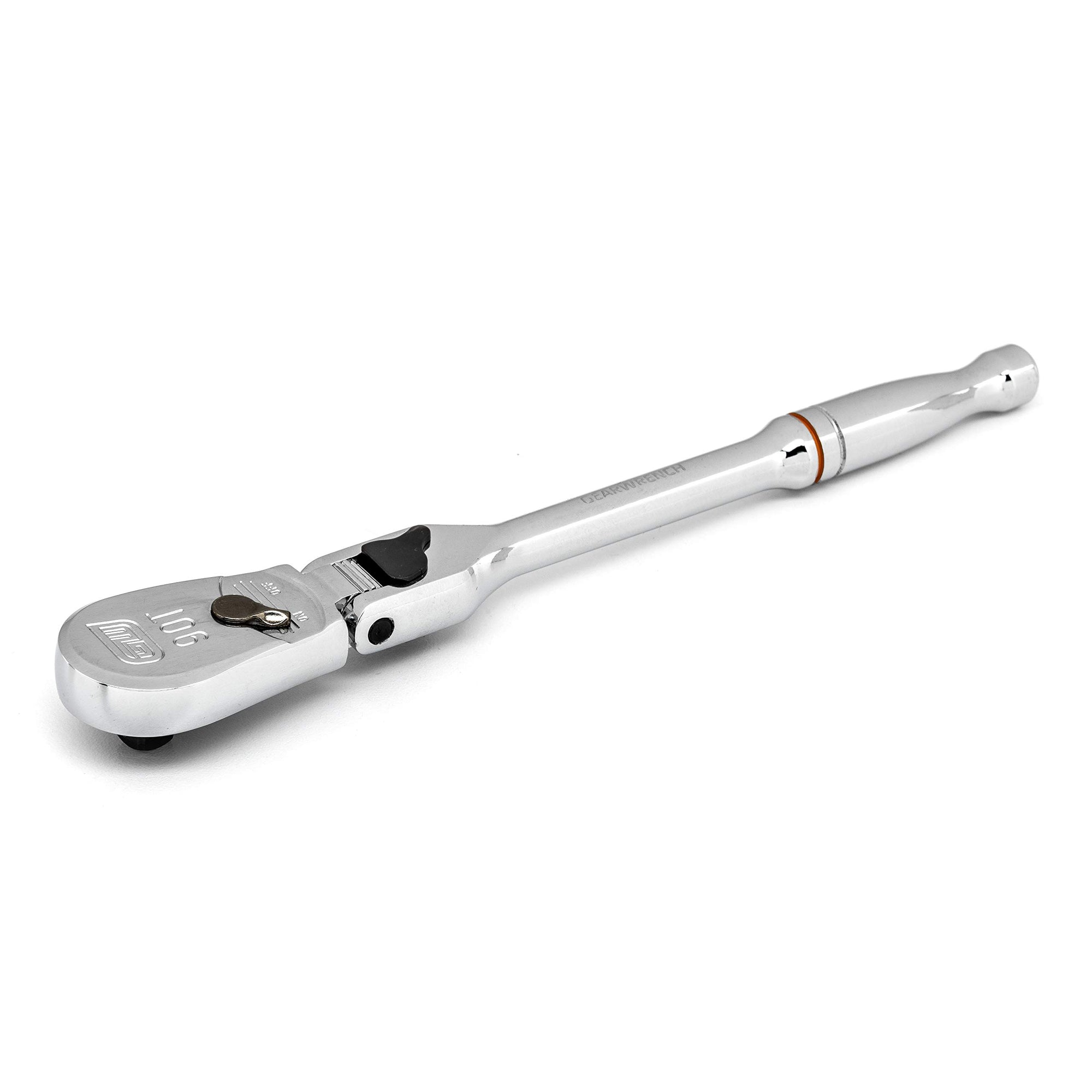 1/4" Drive GEARWRENCH 90 Tooth Locking Flex Head Teardrop Ratchet 7" - 81015T