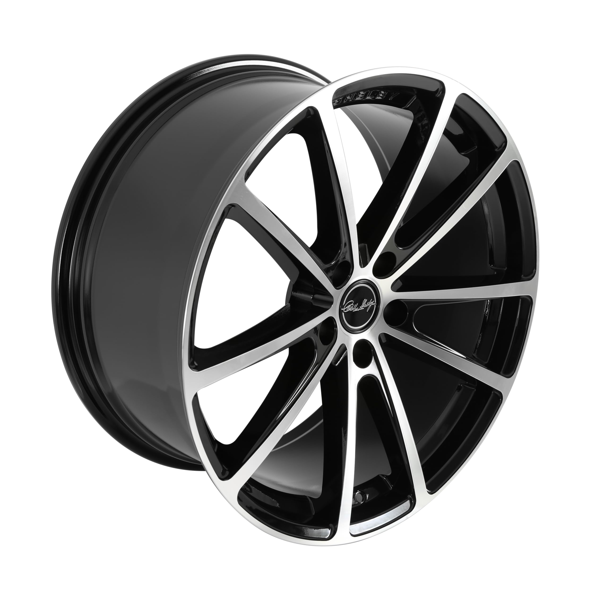 CS10-295530-BM Carroll Shelby Wheels - 20 x 9.5 in. - 5 x 114.3-37mm Offset - Black Machined