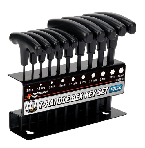 Metric T-Handle Hex Key Set 10 Piece