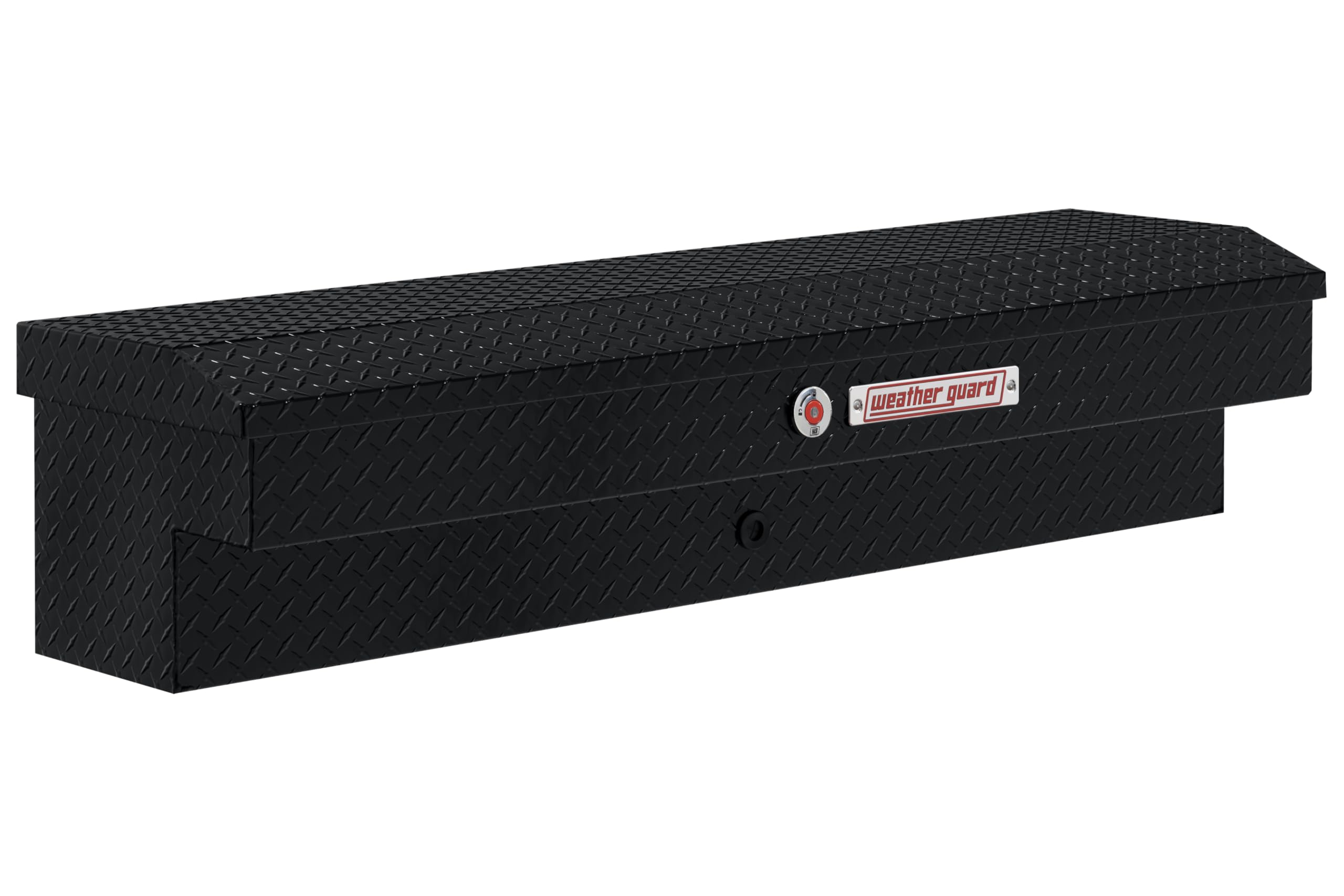 Weather Guard 56in Model 174-5-04 Lo-Side Box, Aluminum, Gloss Black, 4.0 cu ft