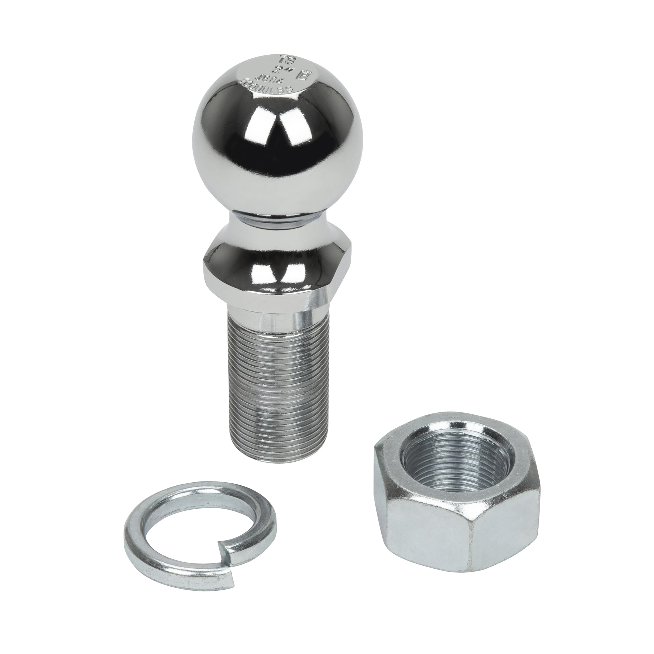 Chrome Class IV Trailer Hitch Ball, 10,000 lb., 2 in. Ball Diameter, 1-1/4 in. x 2-1/2 in. Shank