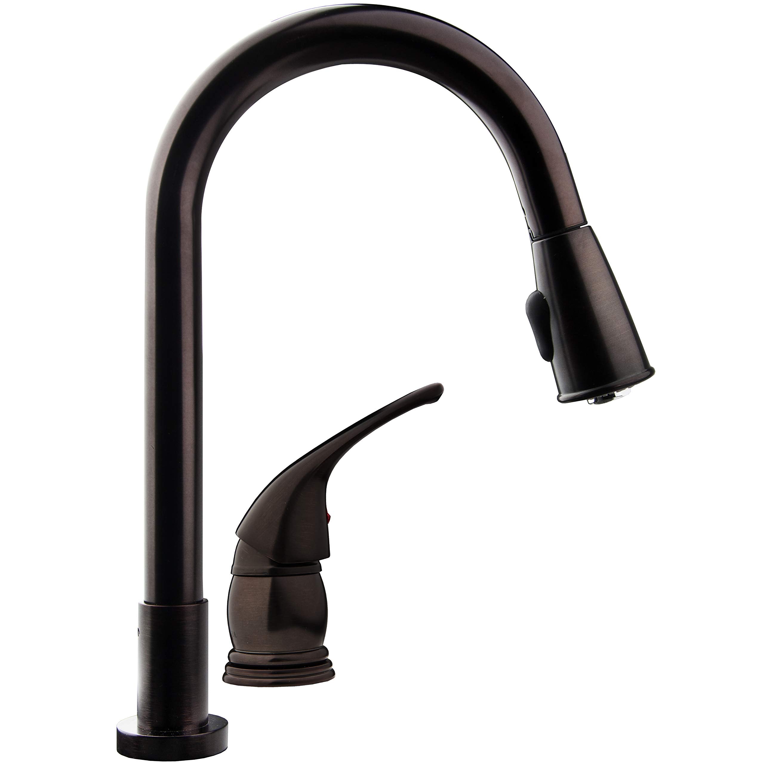 Dura Faucet RV Pull-Down Kitchen Sink Faucet DF-NMK503-VB with Side Lever (Venetian Bronze)