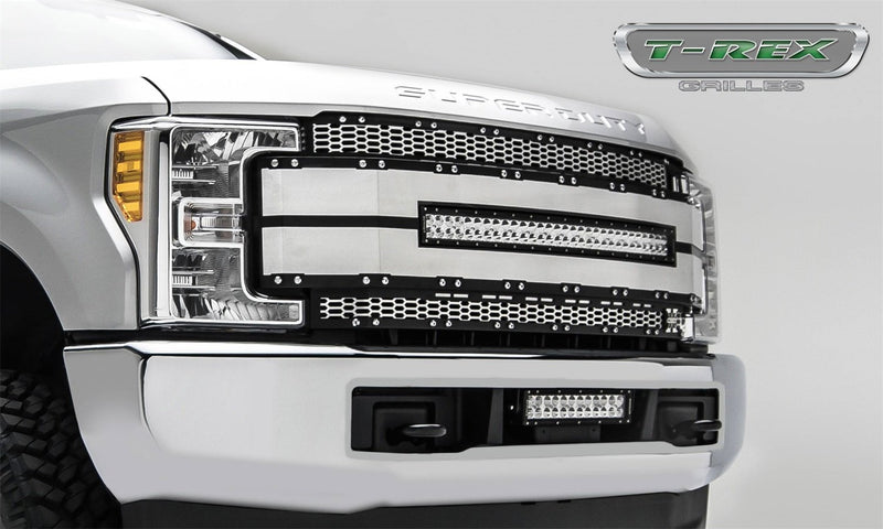 Ford Super Duty T-Rex 6315485 TORCH Black Grille/Brushed Replacement, 1 Pack