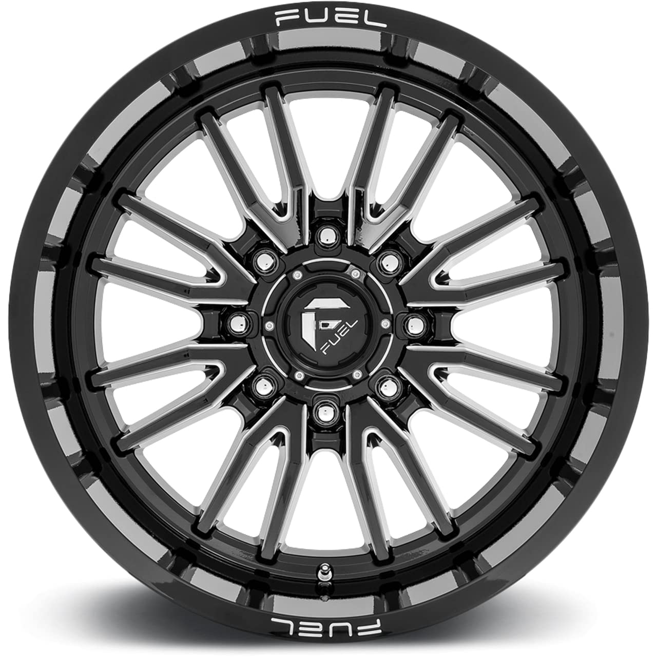 D761 Fuel 1PC G-BLK MILL 22X12 -44MM 8X6.5 - D76122208247
