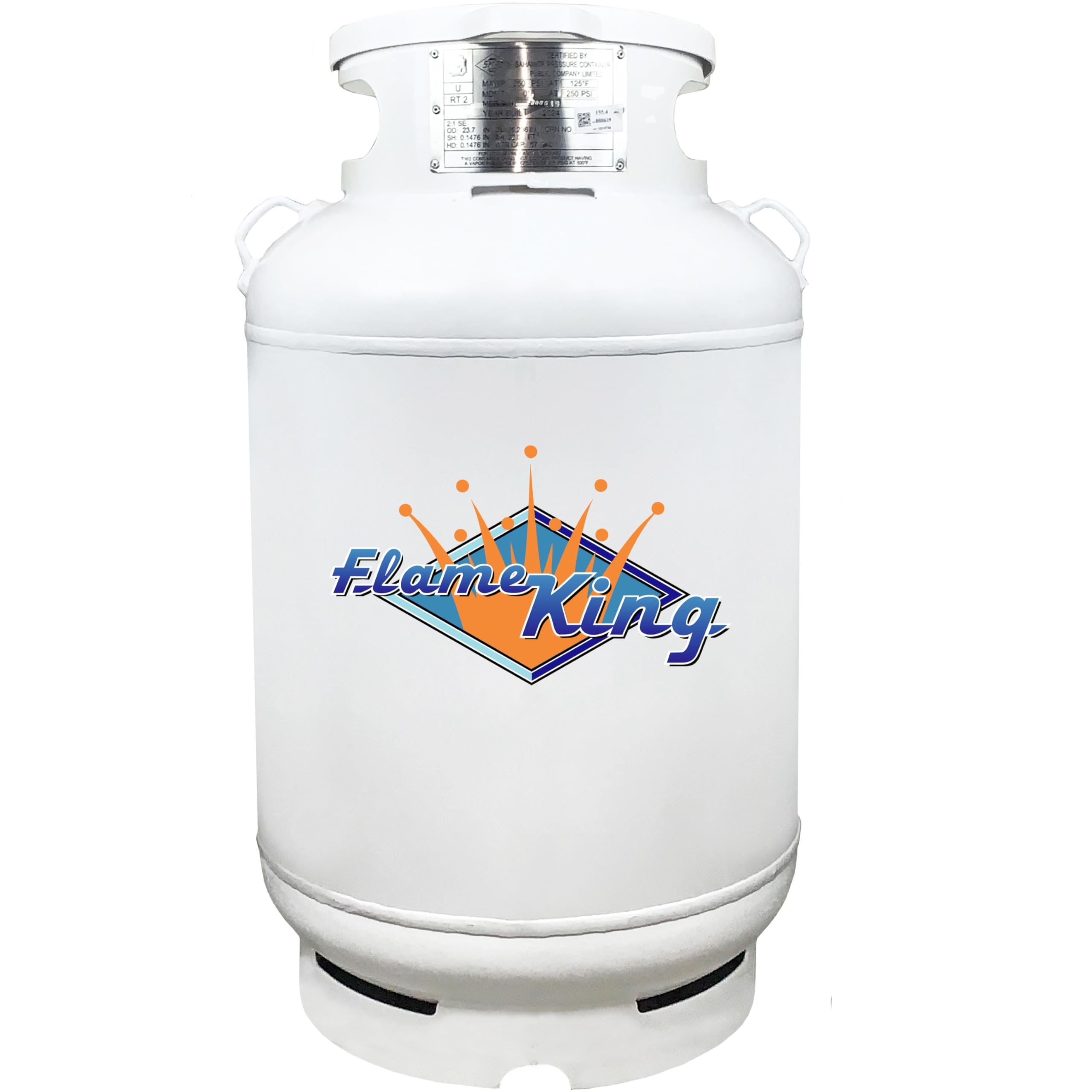 Flame King 200-Pound CYL200ASME ASME Propane Tank, Multi-Valves with Accurate Gas Level Gauge