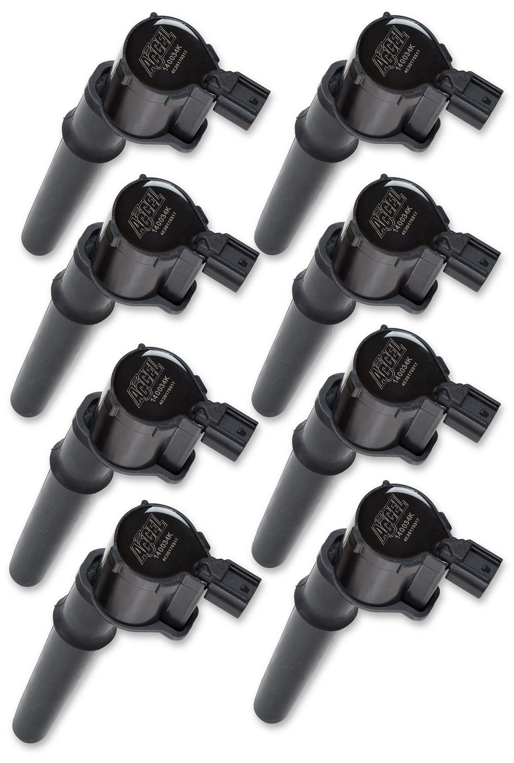 SuperCoil ACCEL 140034K-8 Ignition Coil - Black - 8 Pack
